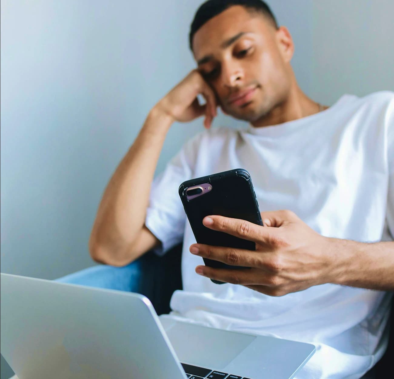 Representative listening on phone